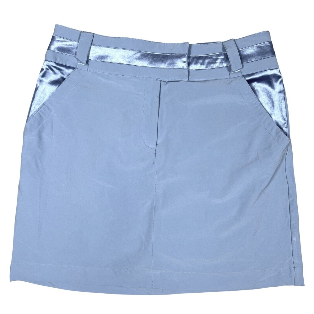 Tail Tech Womens Periwinkle Blue Golf Skirt Satin Trim Size 8 GA4089 Activewear